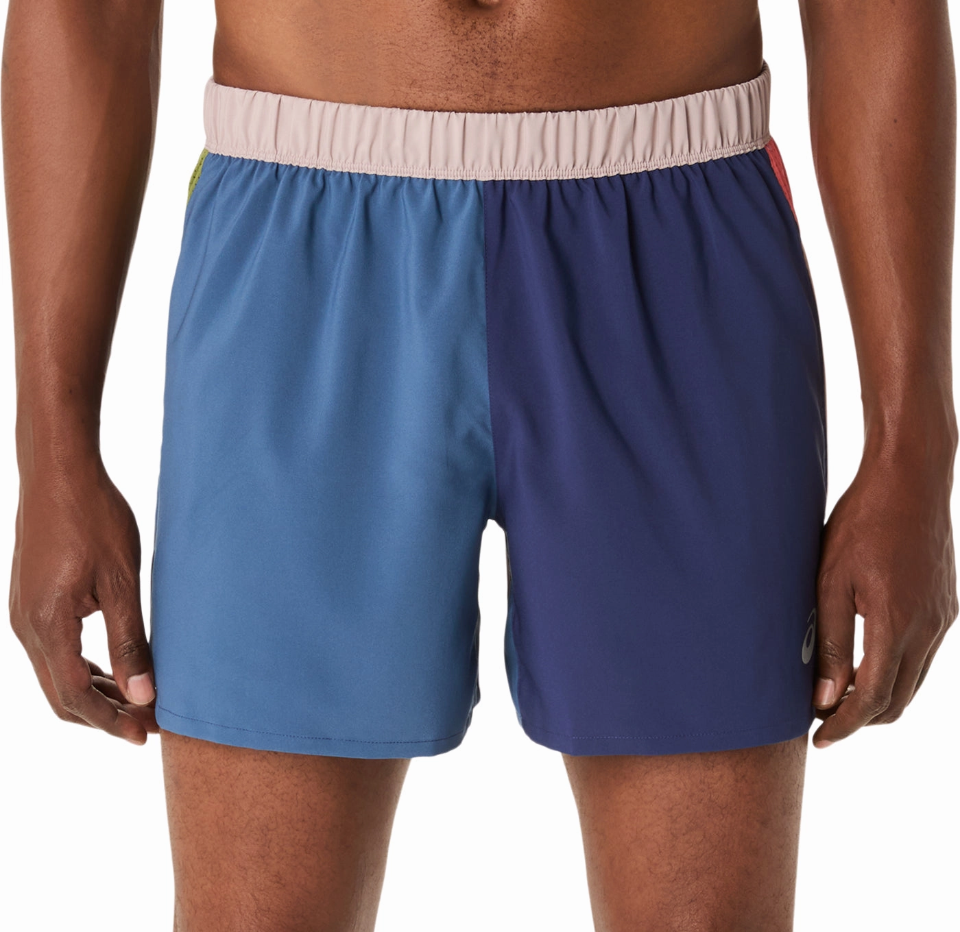 Asics Shikisai 5 Inch Mens Running Shorts - Blue Wrinkle Resistant Treatment Casual Clothing