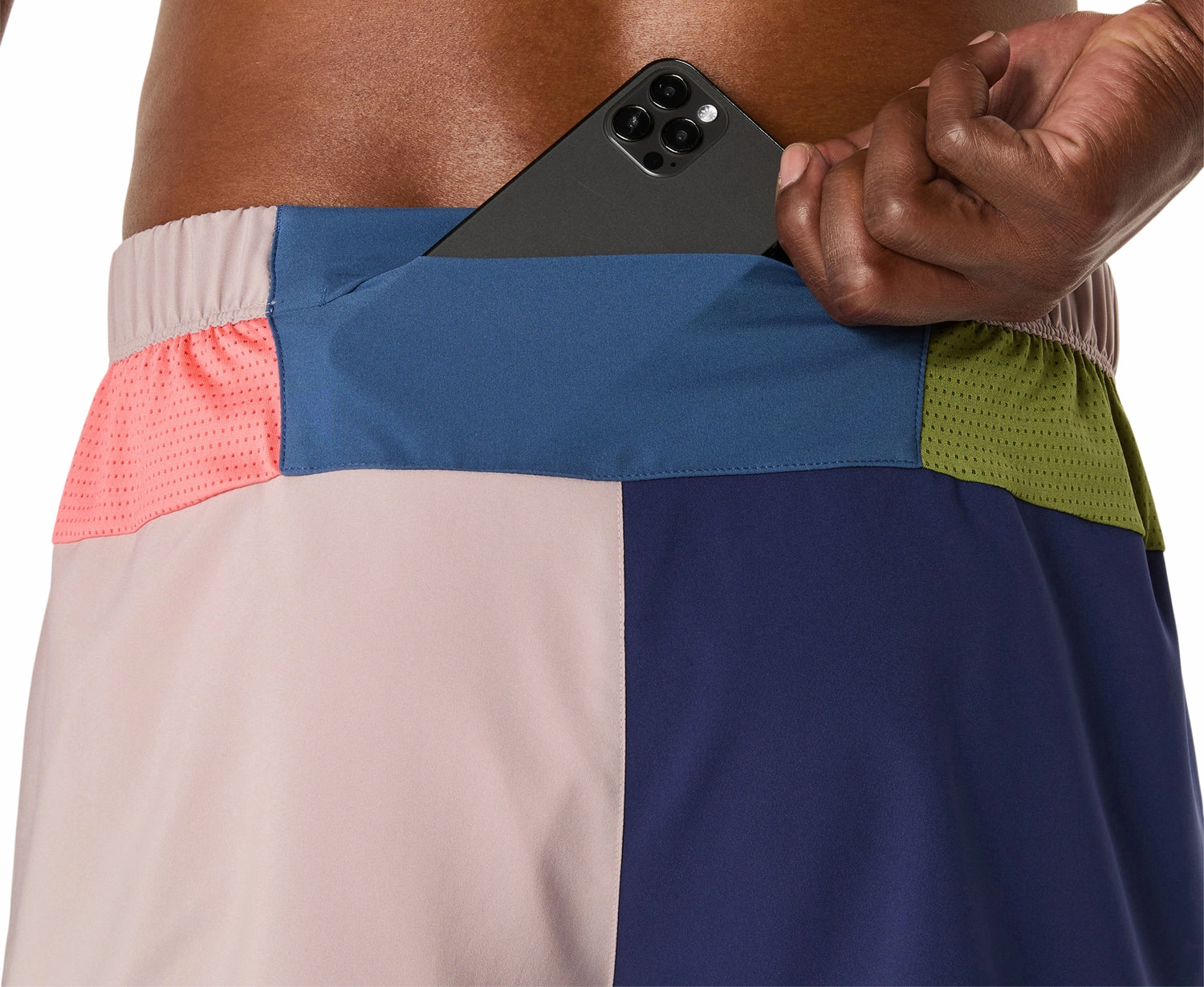 Non Cling Material Slim Look Asics Shikisai 5 Inch Mens Running Shorts - Blue