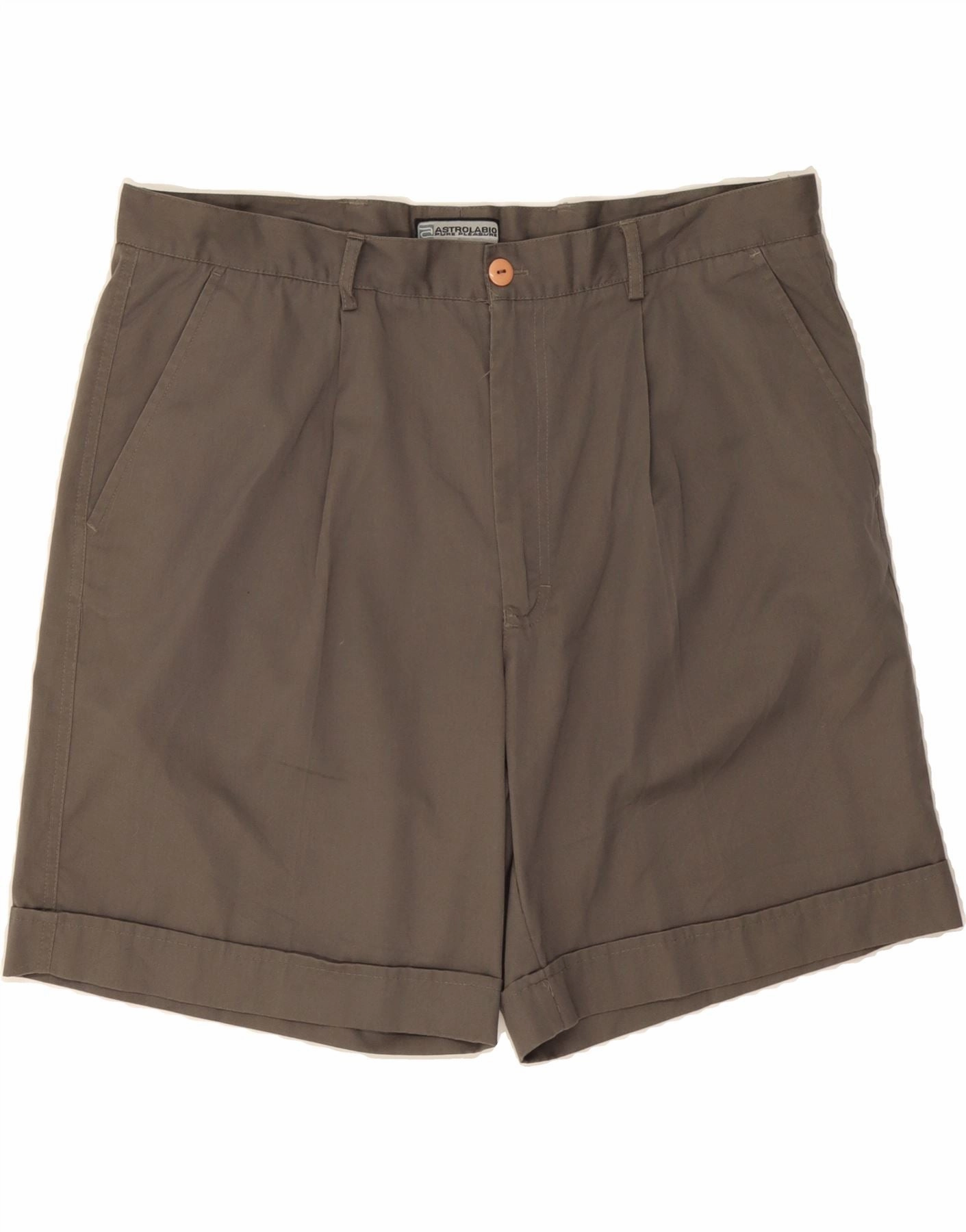 ASTROLABIO Mens Pegged Chino Shorts W42 2XL  Grey Polyester ethnic style