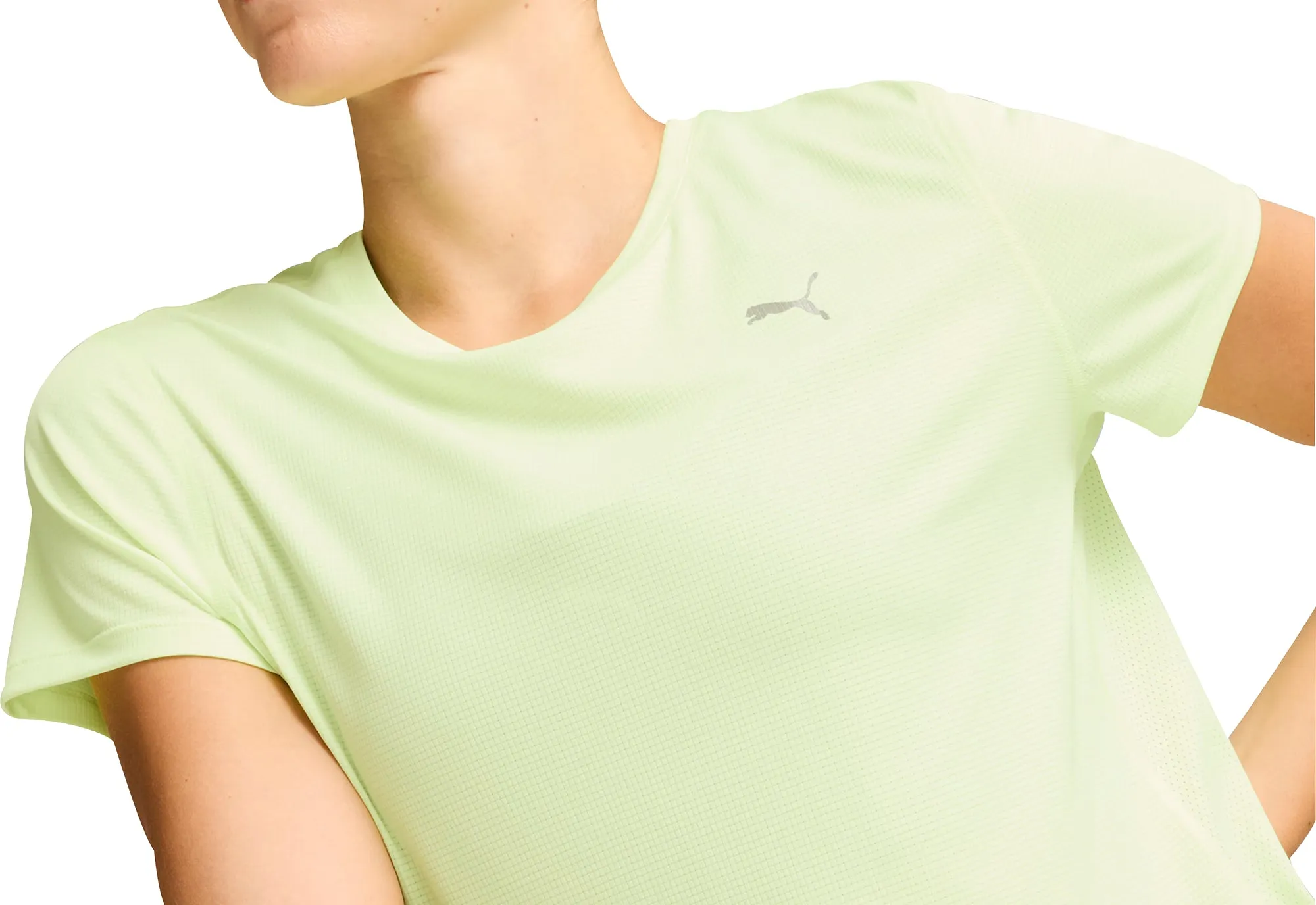 hypoallergenic material Puma Run Favourite Velocity Short Sleeve Womens Running Top - Green