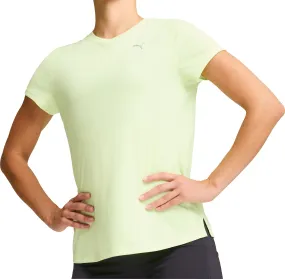 Puma Run Favourite Velocity Short Sleeve Womens Running Top - Green regular but not boring Seamless Edging