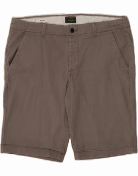 JACK & JONES Mens Regular Chino Shorts XL W38 Grey Cotton AbrasionResistant Travel Comfort