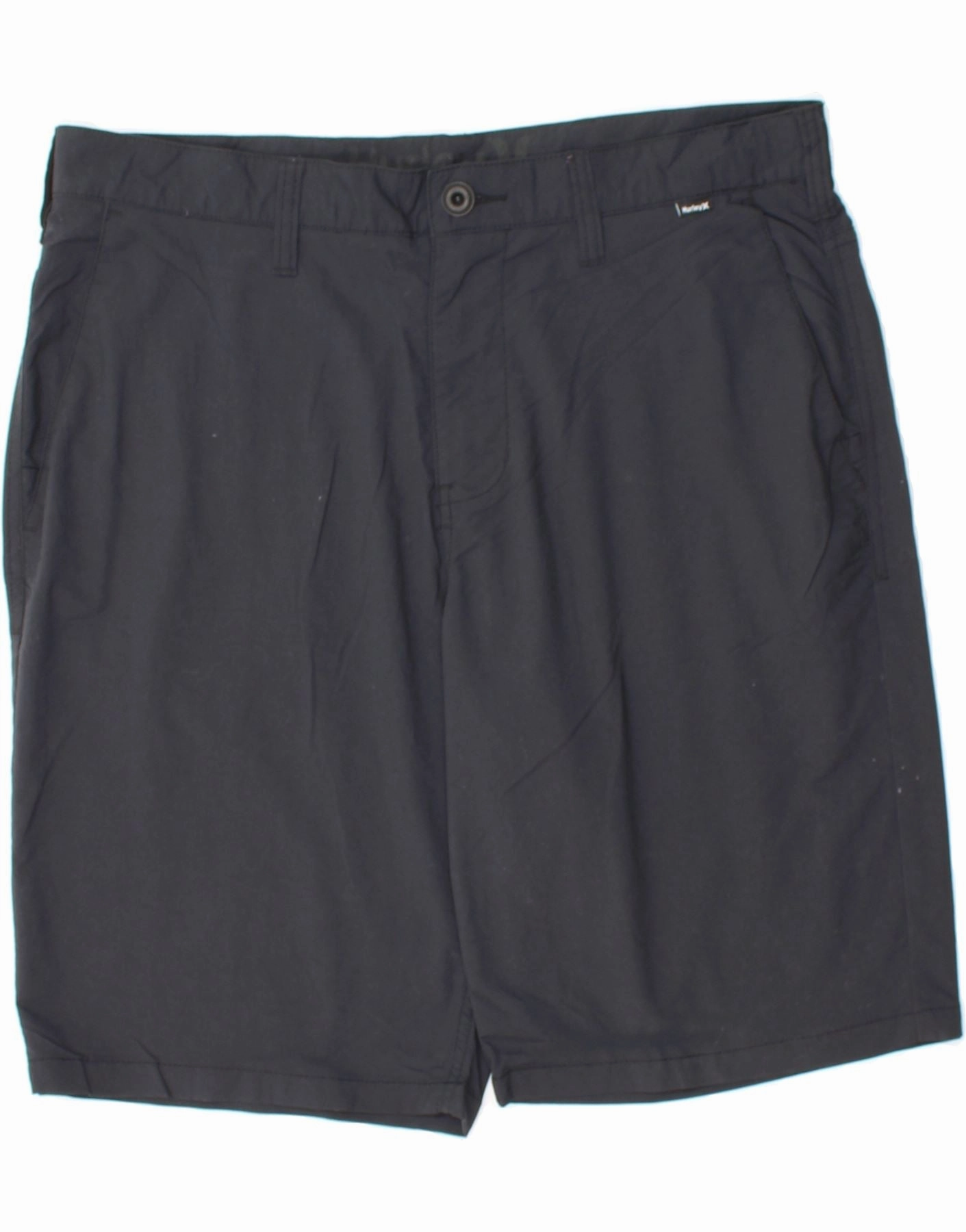 QuickAccessPockets Chill Comfort Design HURLEY Mens Chino Shorts W34 Large Navy Blue Nylon