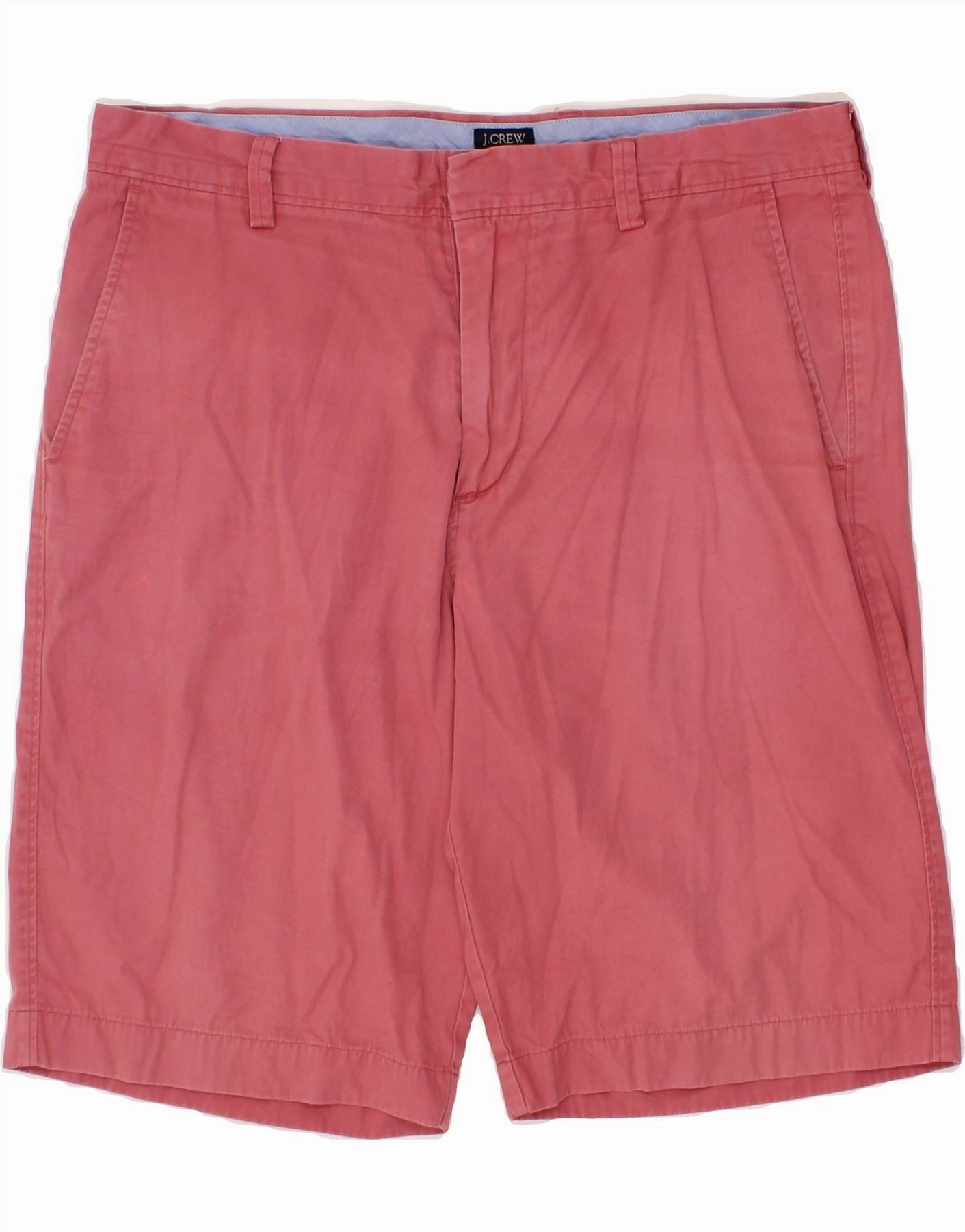 J. CREW Mens Rivington Chino Shorts W34 Large Pink Cotton tumble dry