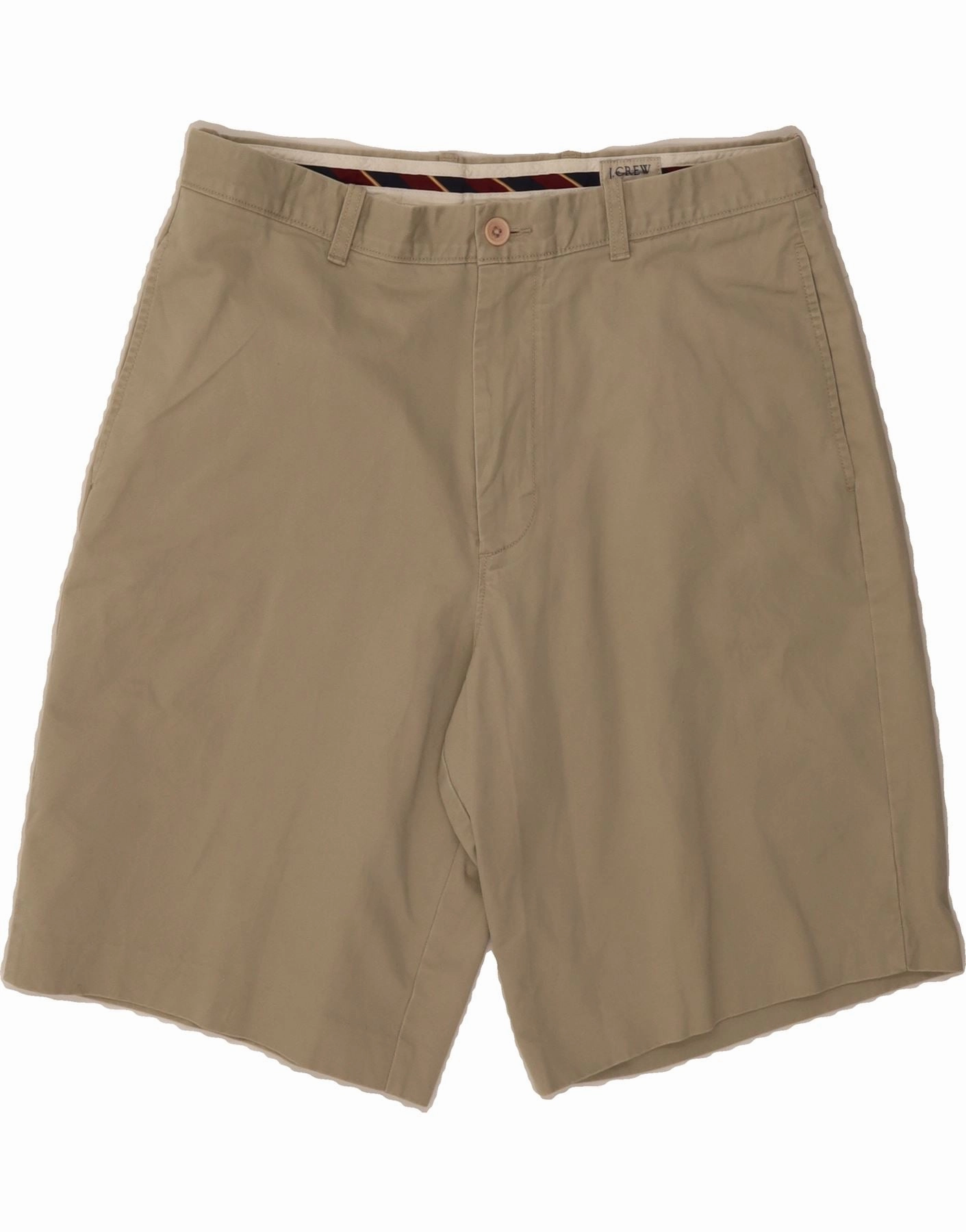 J. CREW Mens Chino Shorts W34 Large Beige Cotton Playful Prints