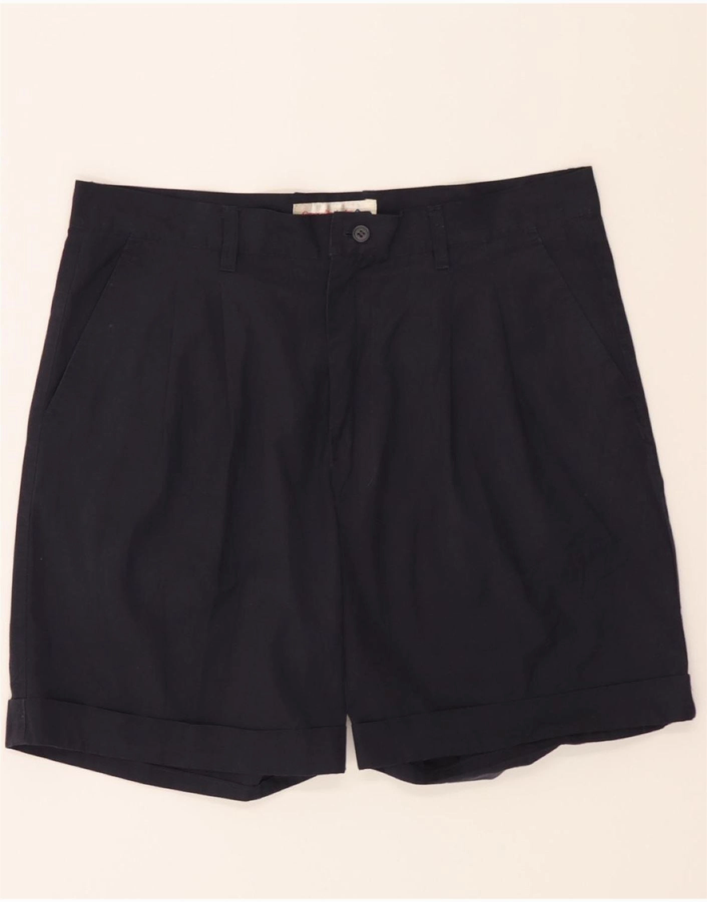 Summer Comfort Simple Mood VINTAGE Mens Chino Shorts W36 Large Navy Blue