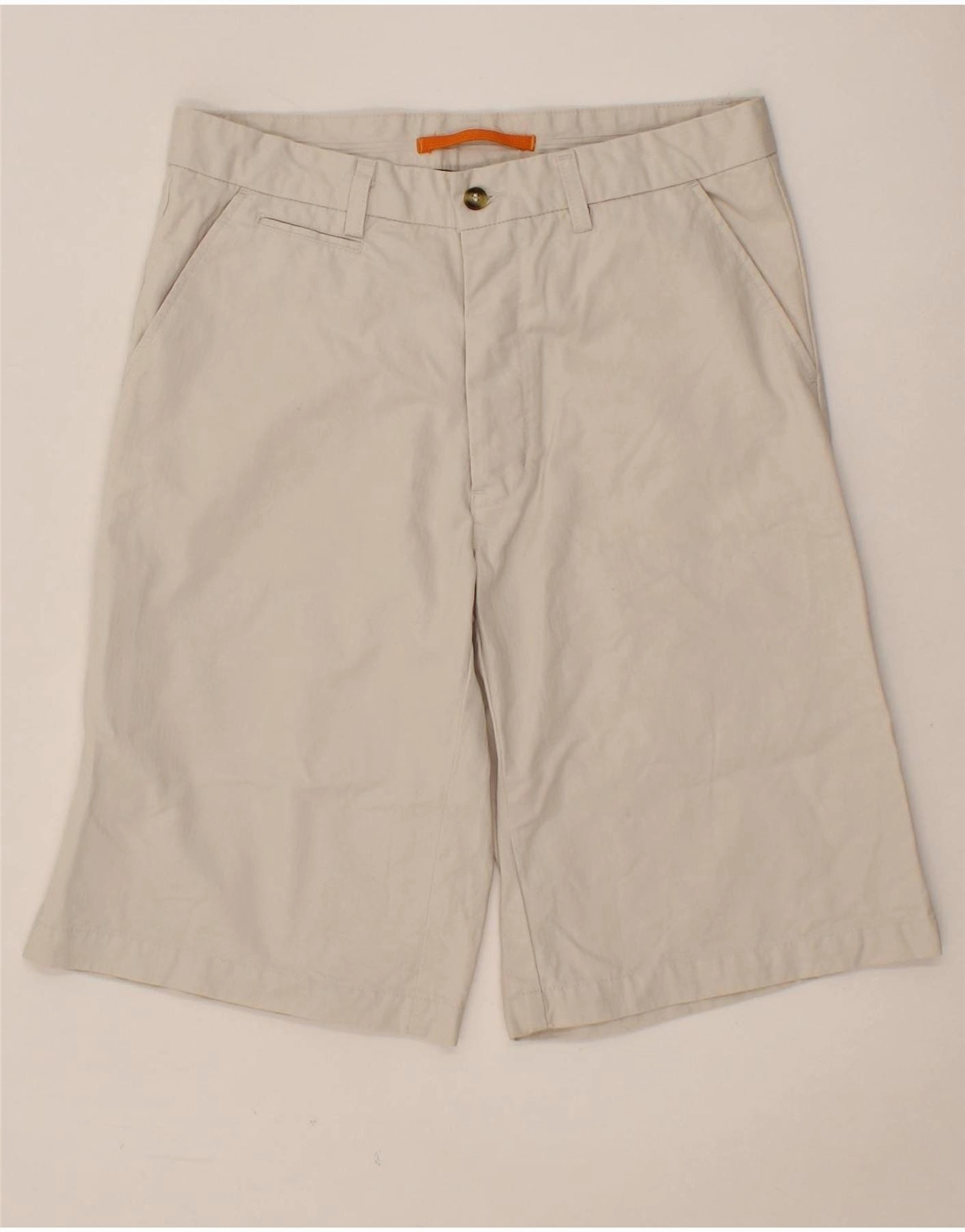 Daily Casual TIMBERLAND Mens Bermuda Shorts W32 Medium Off White Cotton