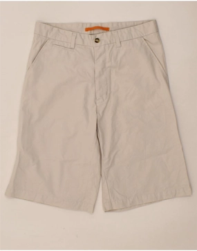 Daily Casual TIMBERLAND Mens Bermuda Shorts W32 Medium Off White Cotton