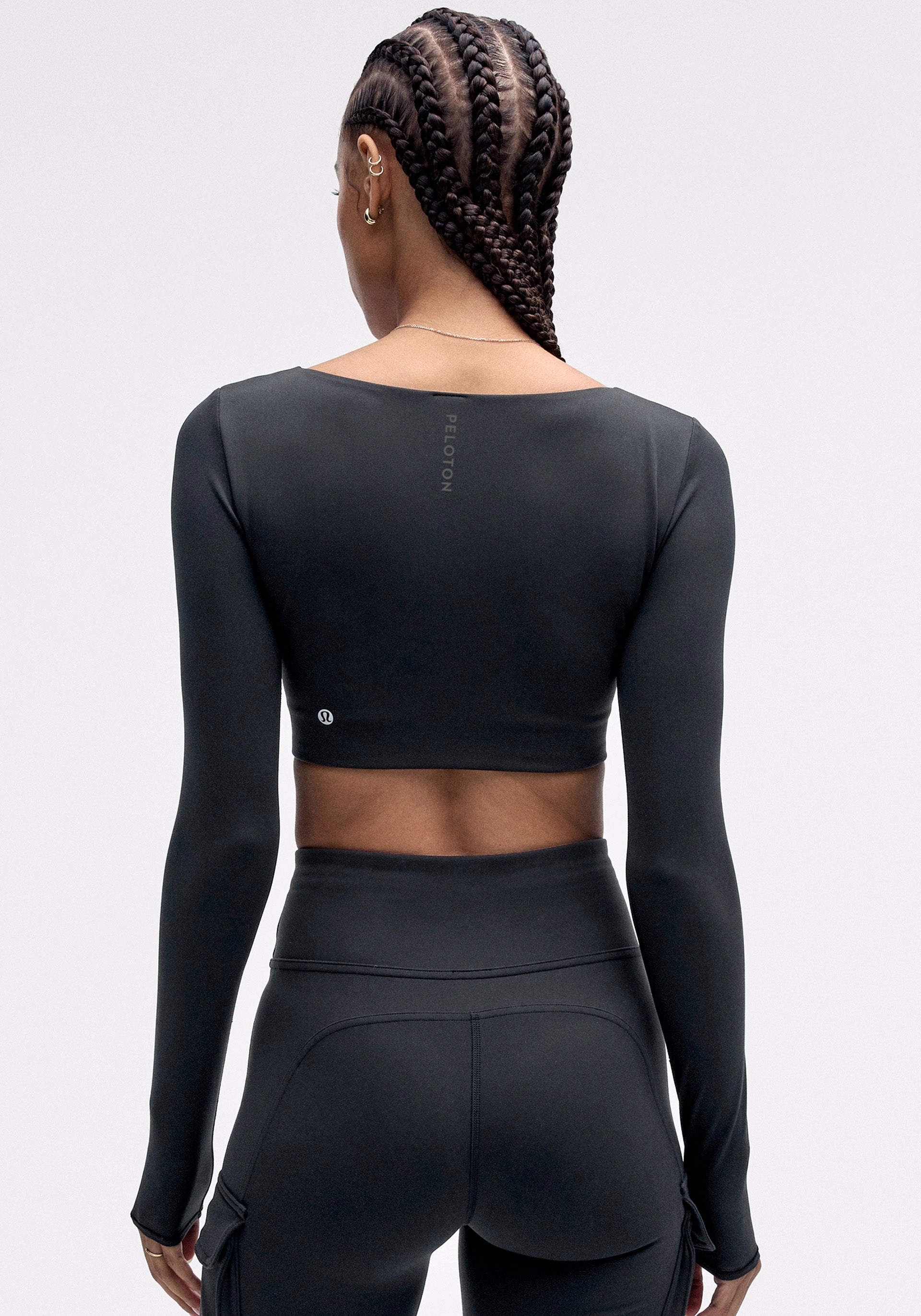 Everlux V-Neck Long-Sleeve Bra Top | Light Support, A/B Cup Pressure Distributing Design