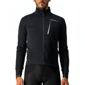 Convertible Collar Style Castelli GO Mens Cycling Jacket - Black