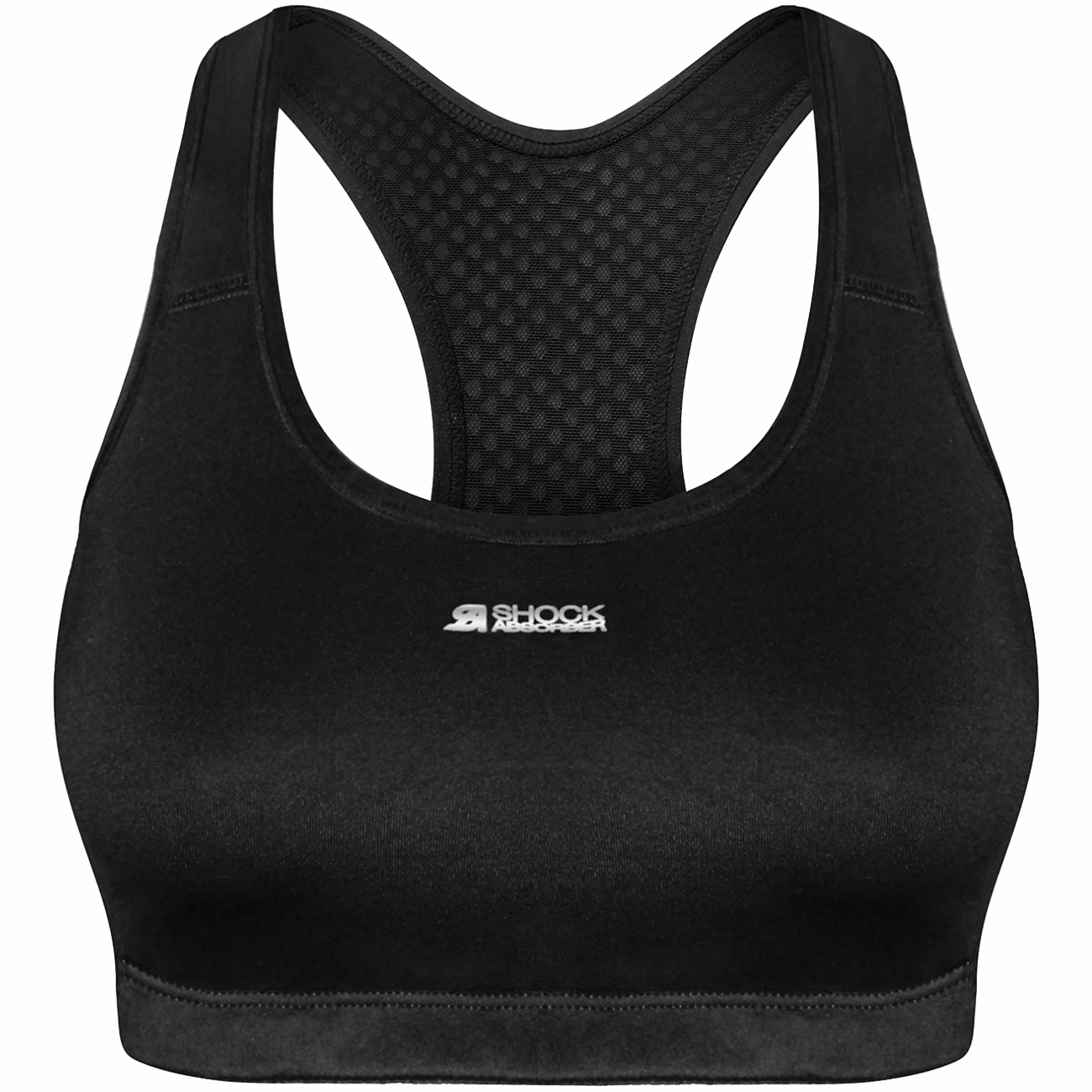 Ultra Soft Interior Crease-resistant seams Shock Absorber Active Crop Top Womens Sports Bra - Black