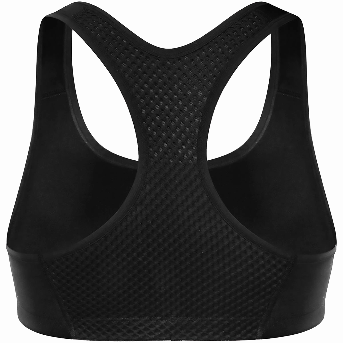 Flexible Support Shock Absorber Active Crop Top Womens Sports Bra - Black