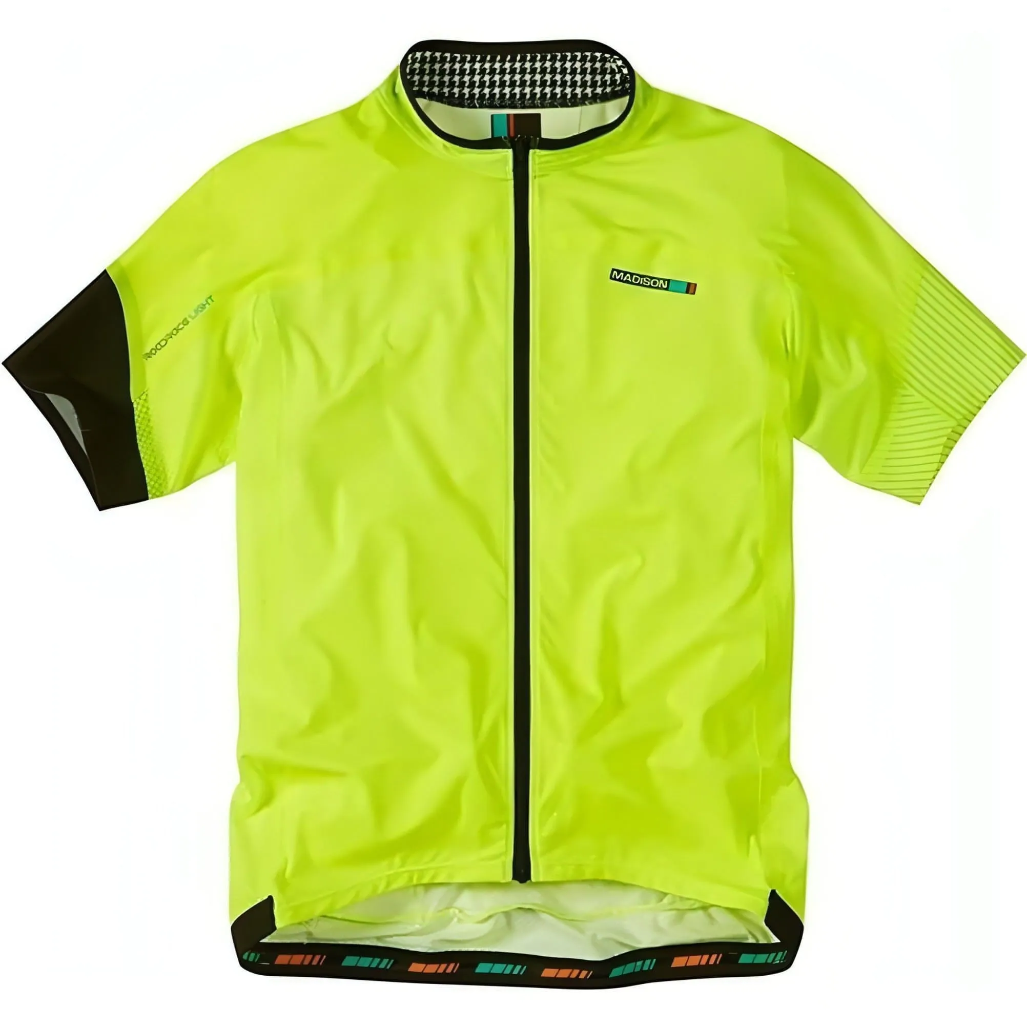 Madison Road Race Light Short Sleeve Mens Cycling Jersey - Yellow Sporty Layer Look simple design