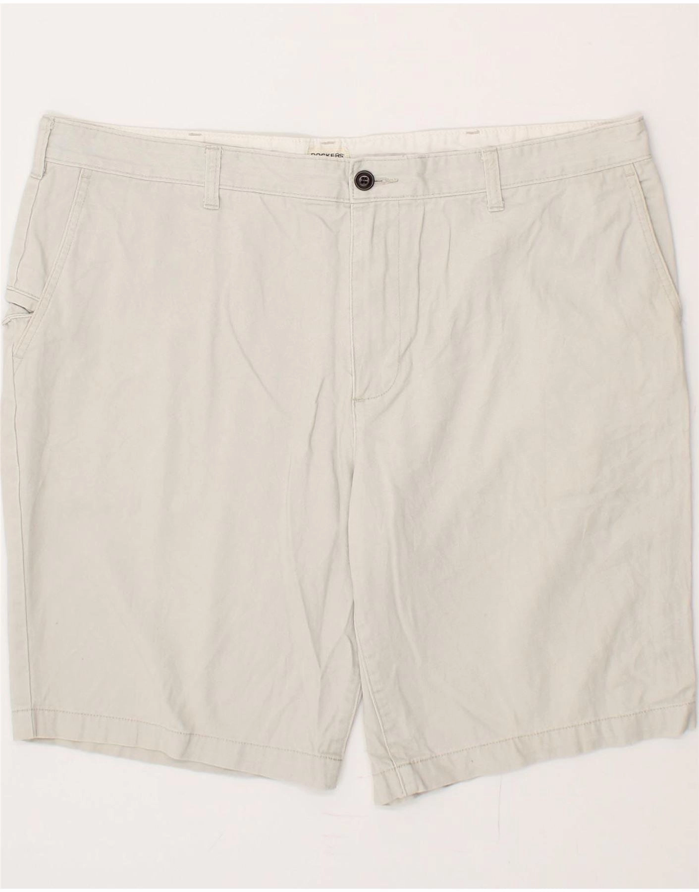 DOCKERS Mens Cargo Shorts W40 2XL White Cotton Abrasion Resistant Hem