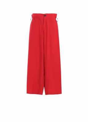 BACK SATIN CROSS WAIST STRING TUCK PANTS StaticDissipativeFabric