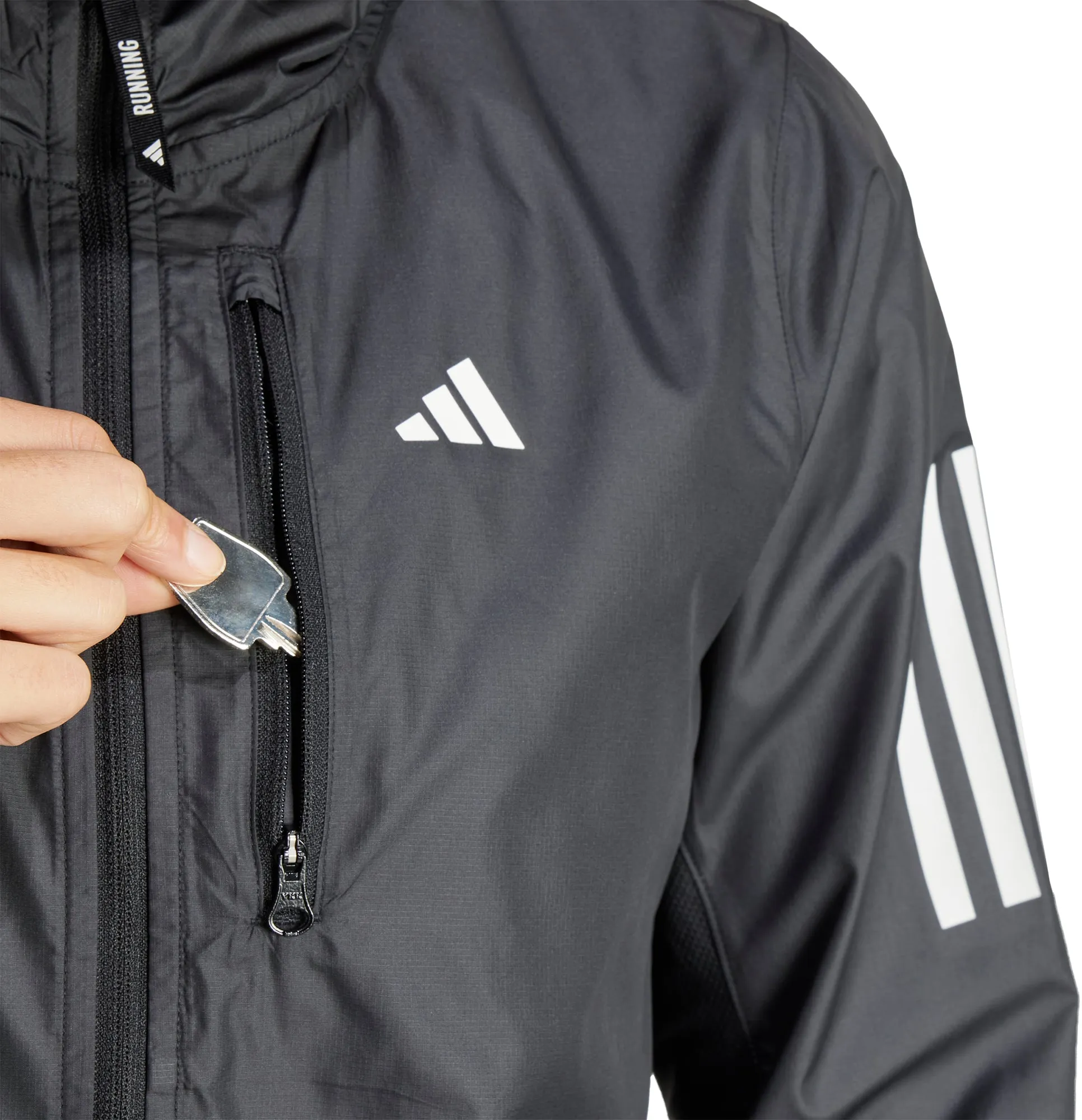 adidas Own The Run Womens Running Jacket - Black Adventure Comfort Quilted Inner Layer