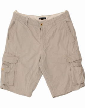 Summer Style LaserCutEdging BANANA REPUBLIC Mens Cargo Shorts W35 Large Beige Cotton