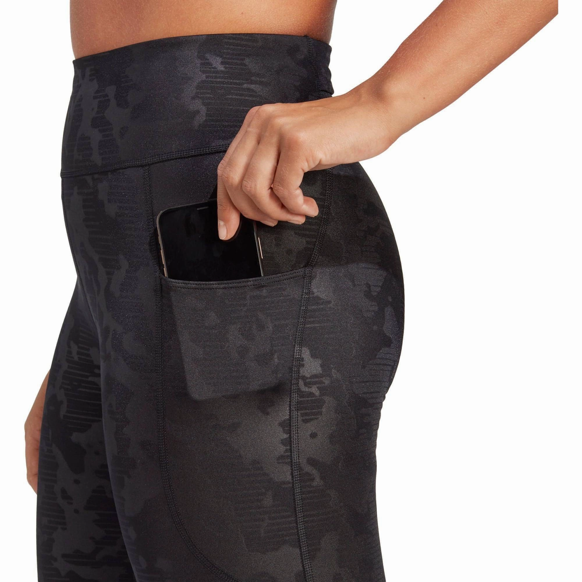 adidas DailyRun Embossed High Rise Womens 7/8 Running Tights - Black Camping Gear Unisex Style Effortless Active Wear