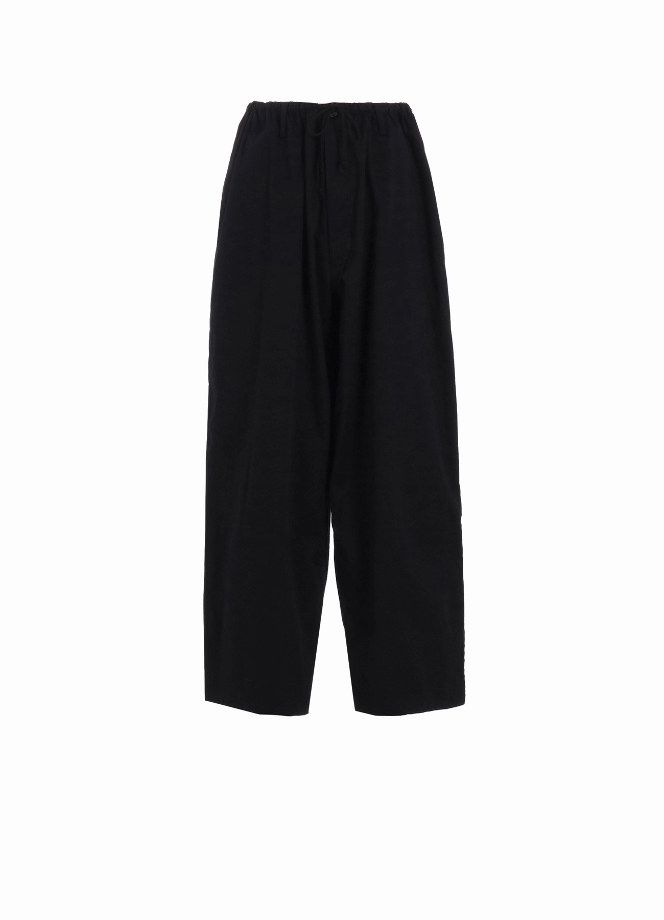 Anti Pilling Finish Ripstop Texture BAROQUE EMBROIDERY WAIST-STRING WIDE PANTS