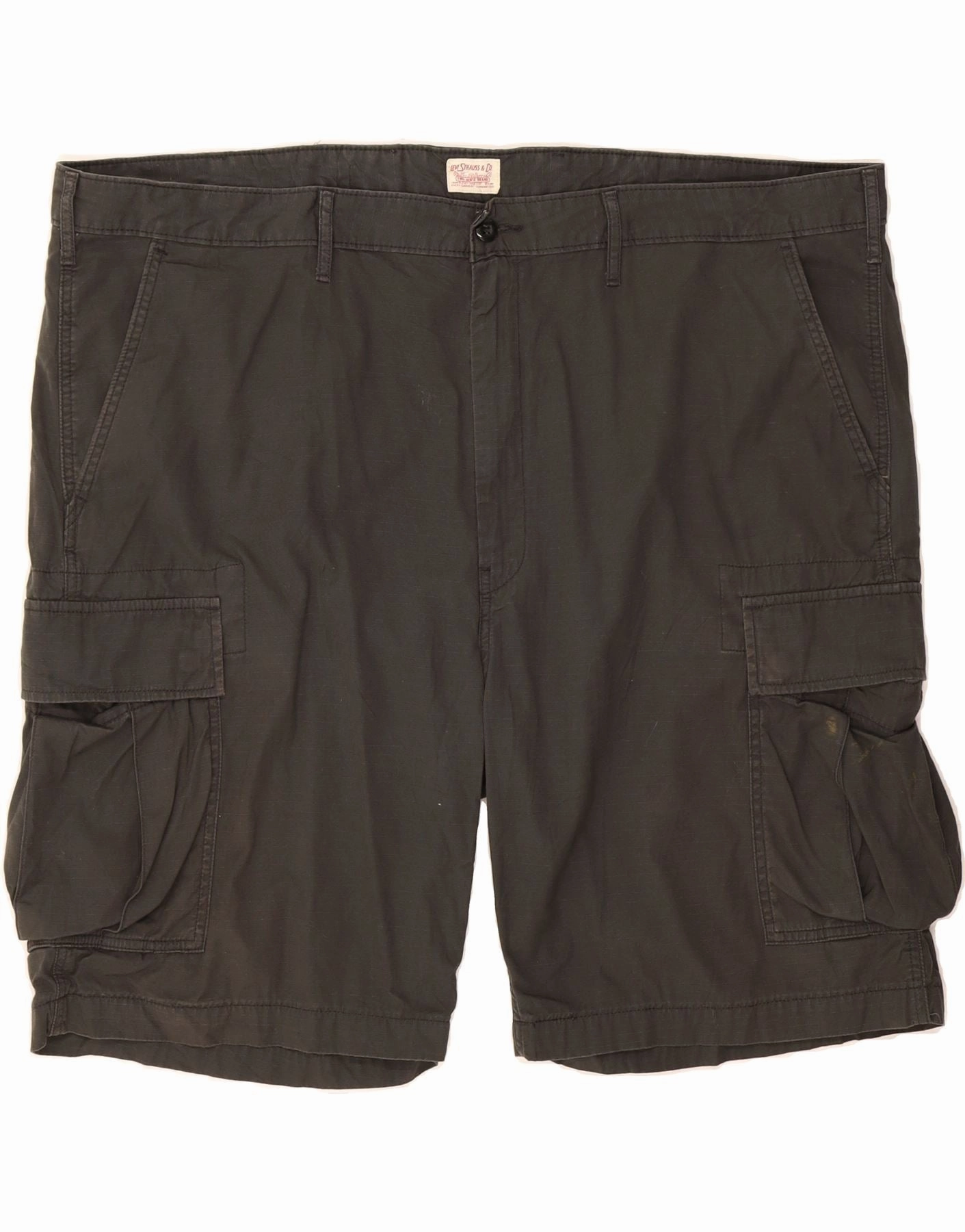 LEVI'S Mens Cargo Shorts W48 4XL Grey Cotton Minimal Waistband