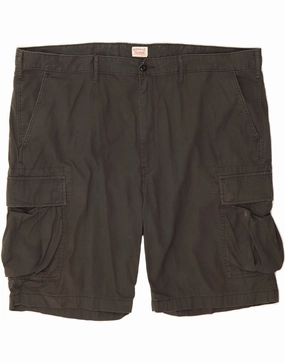 LEVI'S Mens Cargo Shorts W48 4XL Grey Cotton Minimal Waistband