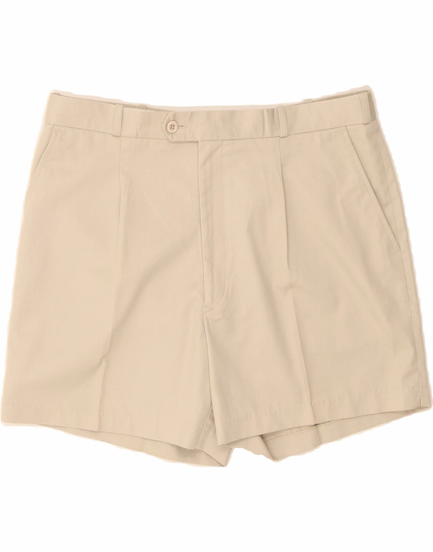 VINTAGE Mens Pegged Chino Shorts IT 52 XL W34 Beige Polyester Functional Comfort
