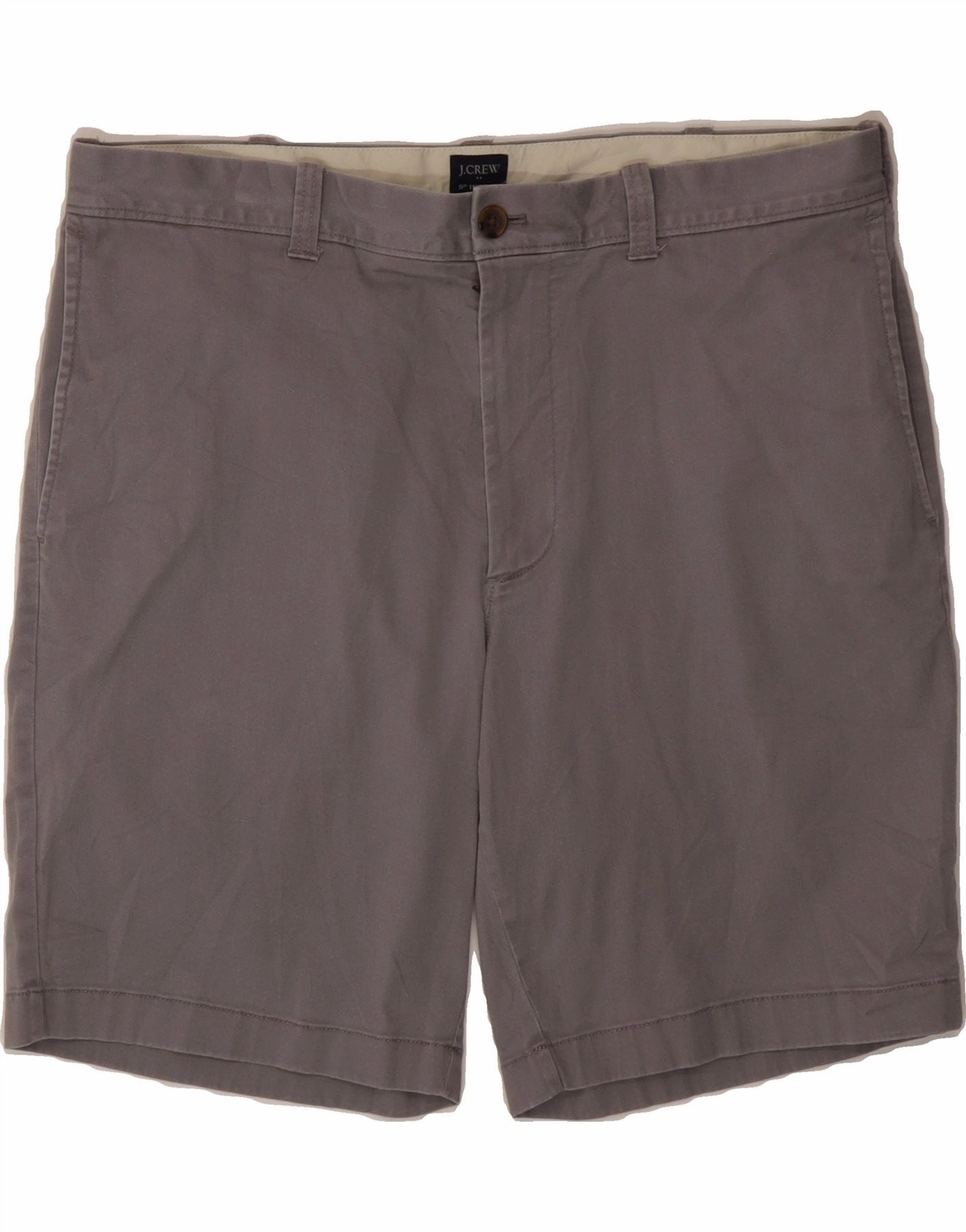 delivery work J. CREW Mens Chino Shorts W36 Large Grey Cotton
