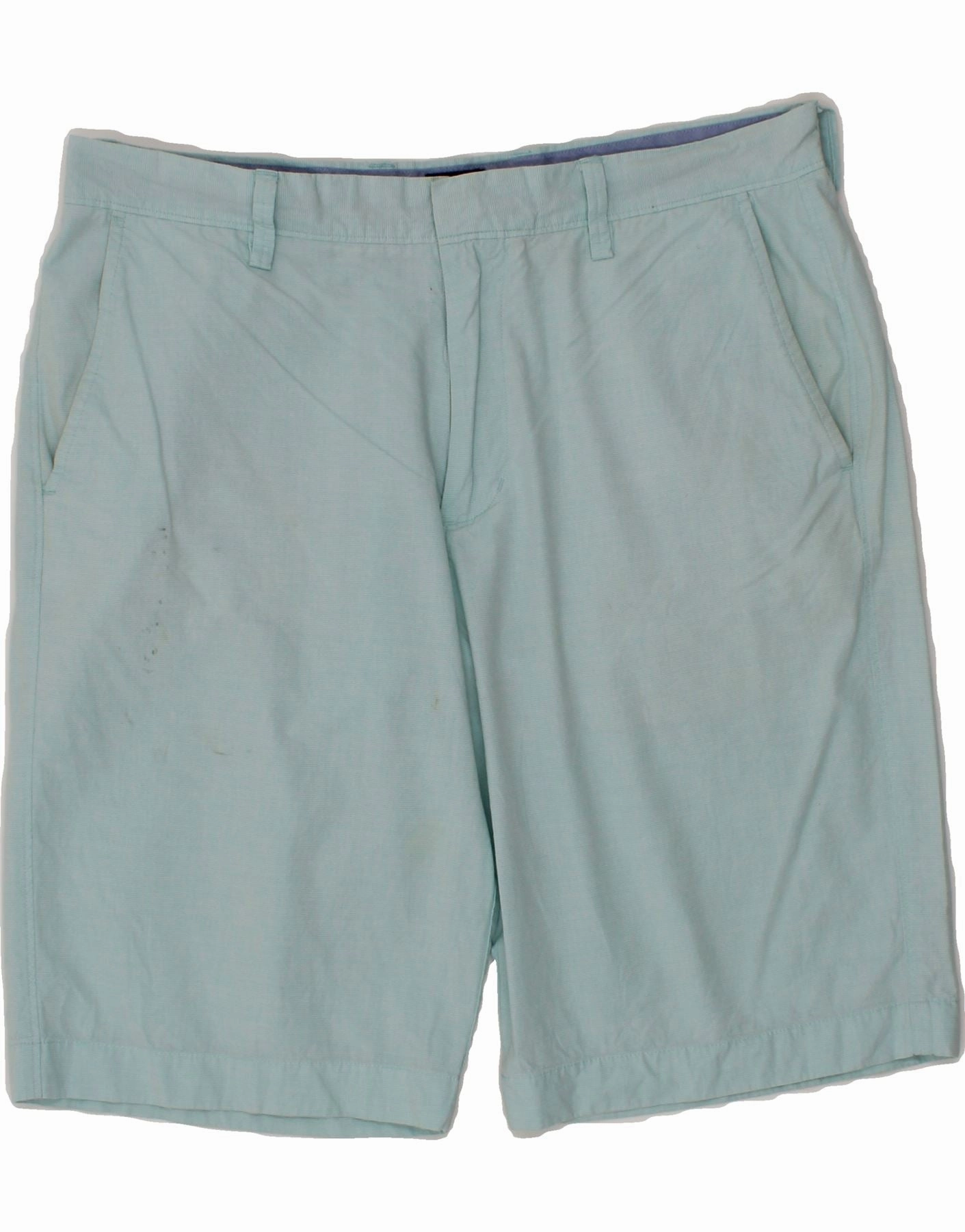 J. CREW Mens Rivington Chino Shorts W33 Medium Turquoise Cotton Sneakers checkered pattern