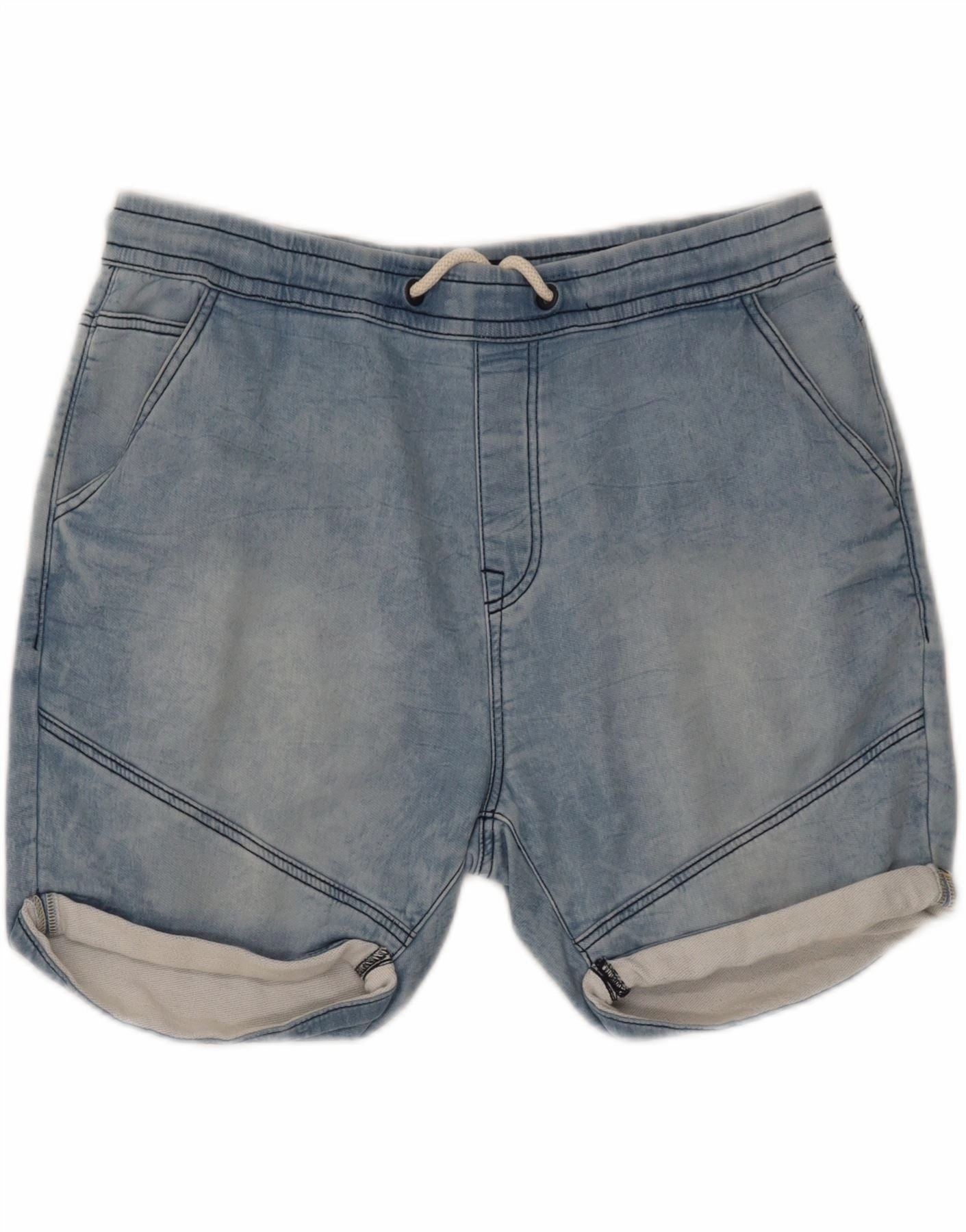 ZARA Mens Denim Denim Shorts Large W36 Blue Cotton All Day