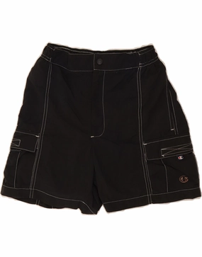 Easy Flex CHAMPION Mens Cargo Shorts XS W26  Black Polyamide