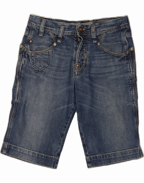Tapered leg MELTIN' POT Mens Denim Shorts W31 Medium Blue Cotton