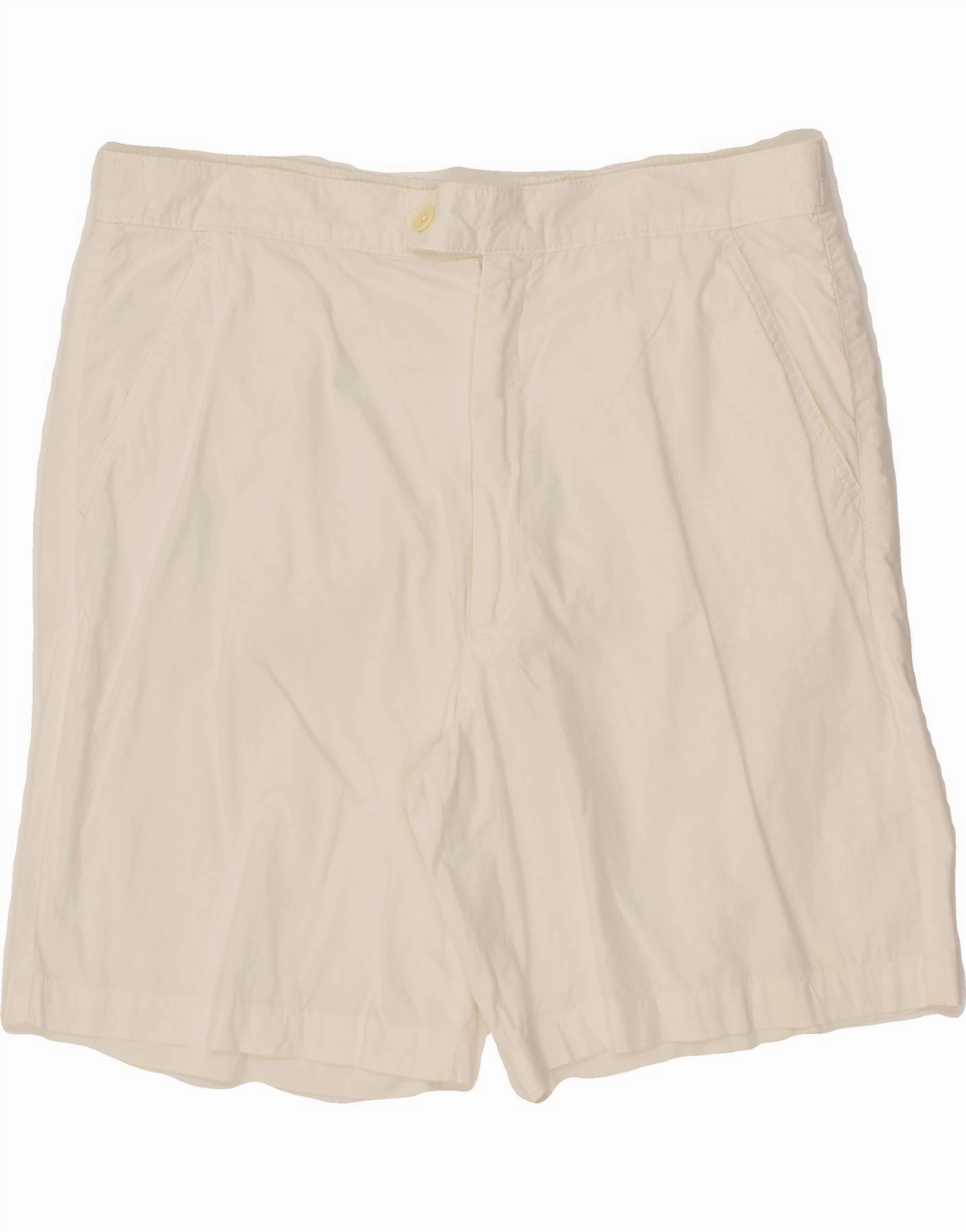Breathable layers VINTAGE Mens Chino Shorts W33 Medium  White Cotton