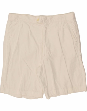 Breathable layers VINTAGE Mens Chino Shorts W33 Medium  White Cotton