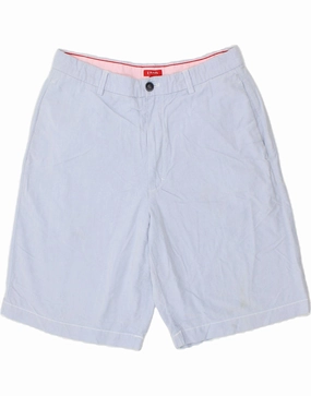 Cozy Style Abrasion Resistant Edges IZOD Mens Chino Shorts W34 Large Blue Cotton