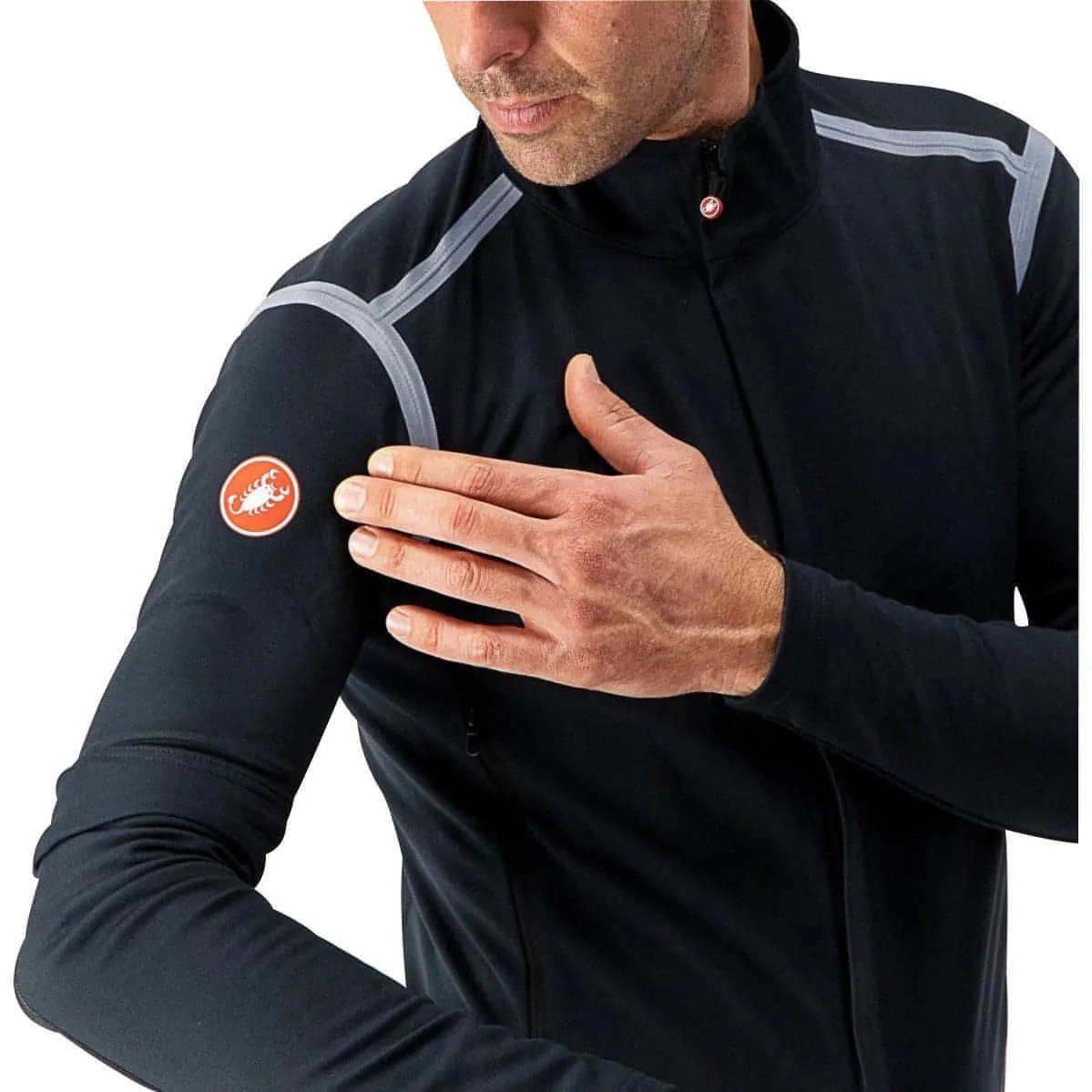 Treasure Castelli Perfetto Ros Convertible Mens Cycling Jacket - Black