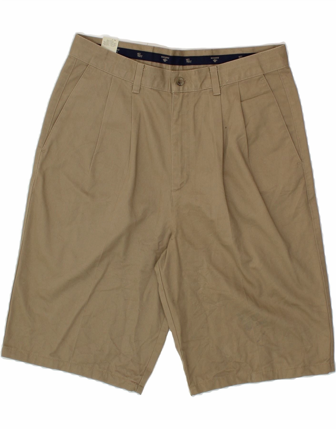Warm Day Outfit DOCKERS Mens Pegged Chino Shorts W34 Large Beige Cotton