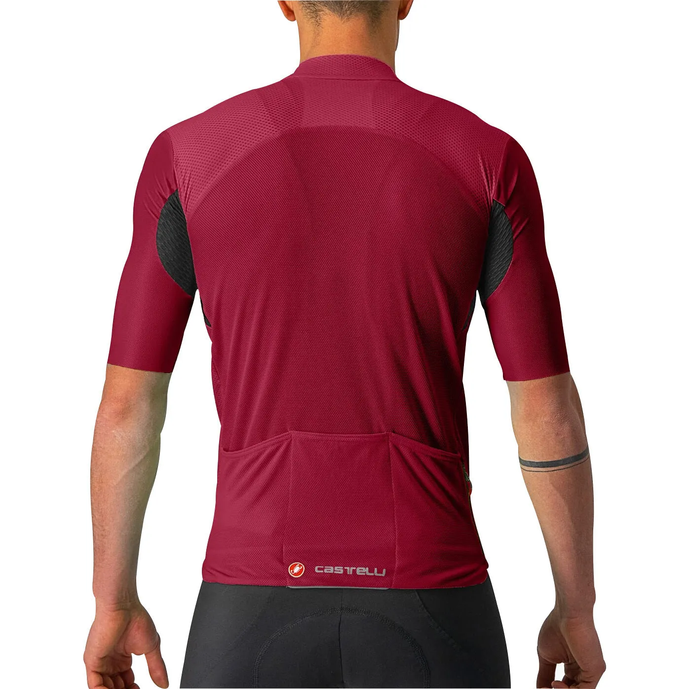 Castelli Endurance Elite Short Sleeve Mens Cycling Jersey - Red back to school Effortless Layer
