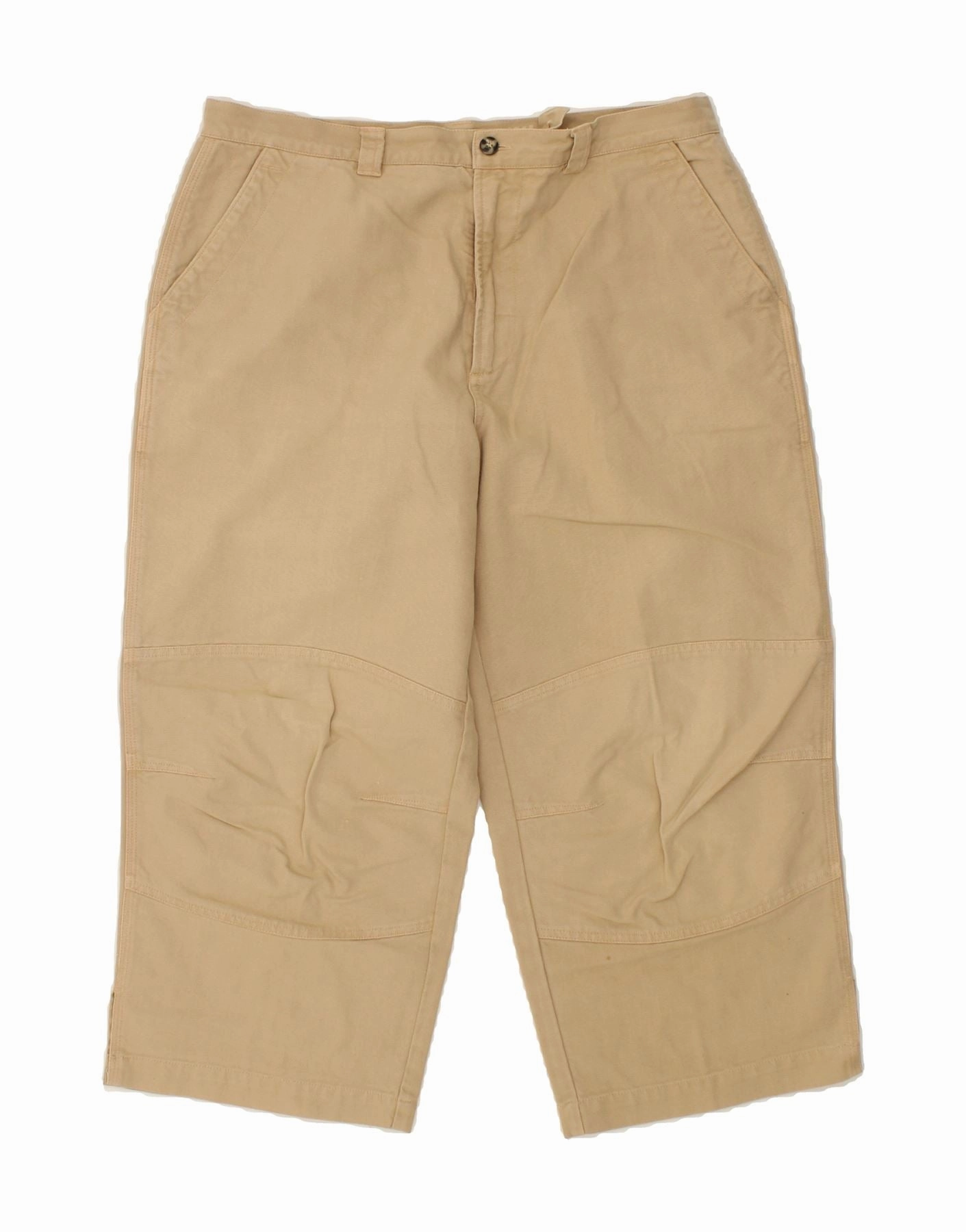 BEST COMPANY Mens Bermuda Shorts IT 50 Large W34 Beige Cotton Gusseted Crotch Tactical Storage Solutions