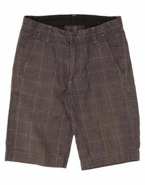 CARHARTT Mens Chino Shorts W29 Small  Grey Check Cotton Machine washable