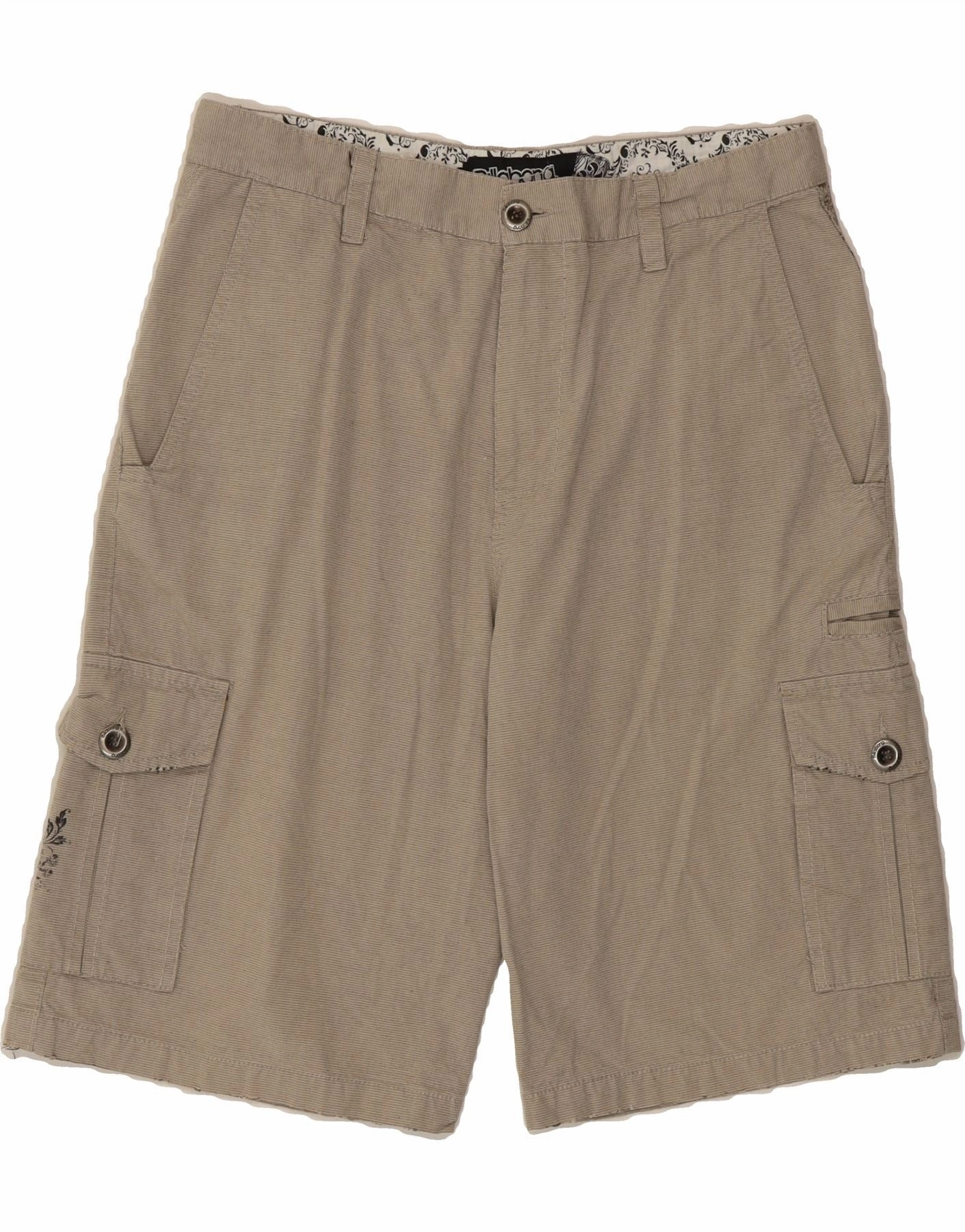 Quick Layering Travel Fashion BILLABONG Mens Cargo Shorts W32 Medium Beige Cotton
