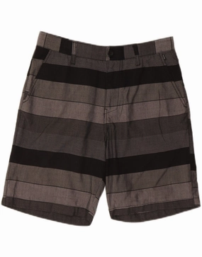 BILLABONG Mens Chino Shorts Large Grey Striped Polyester Odor Control Technology