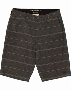 loafers BILLABONG Mens Chino Shorts W31 Medium Grey Striped