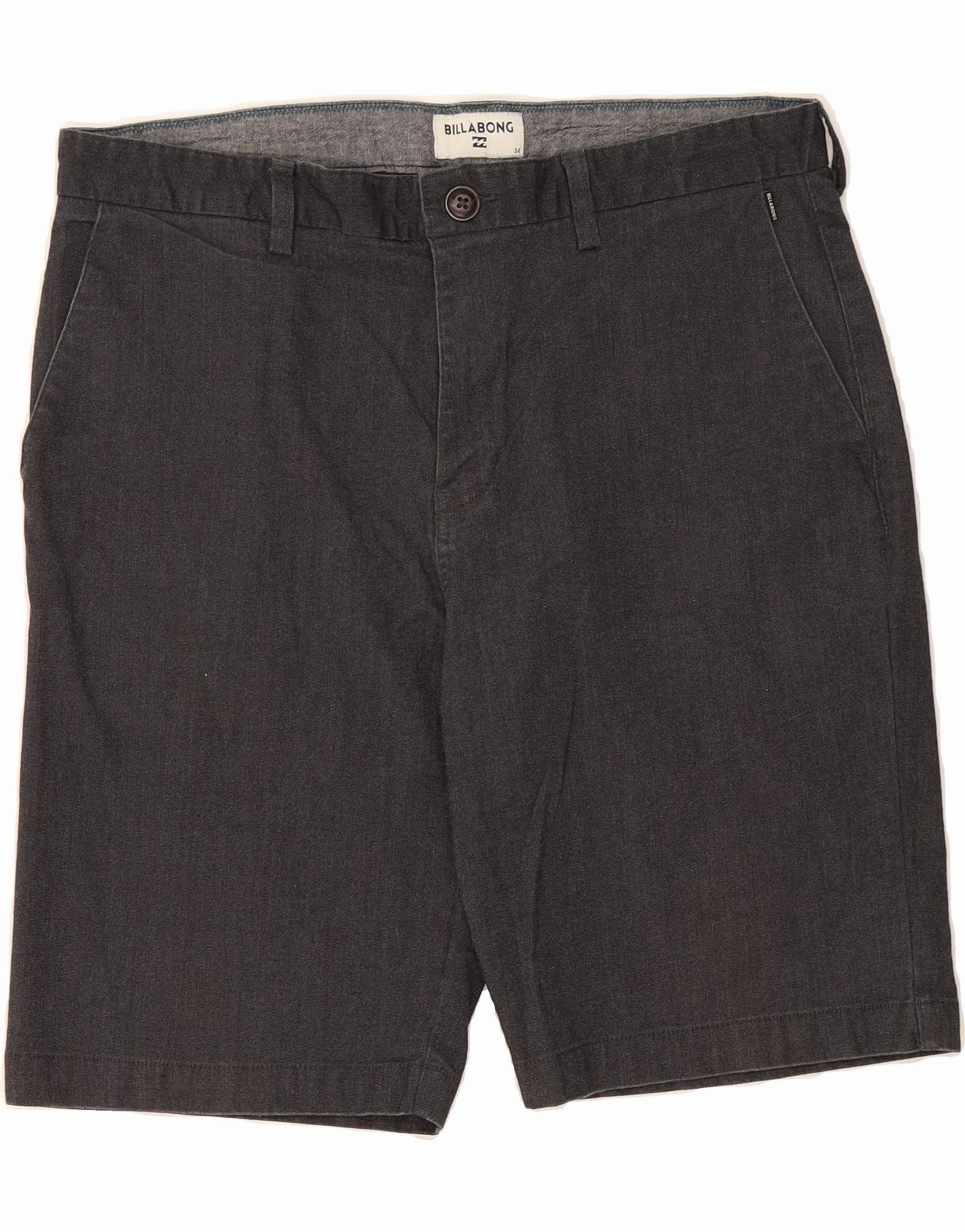 BILLABONG Mens Chino Shorts W34 Large  Grey Cotton picnic clothes