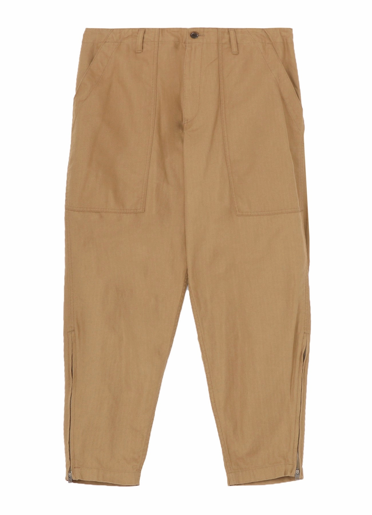 BLACK SCANDAL HERRINGBONE HEM ZIP PAINTER PANTS Casual Layering Windproof Membrane