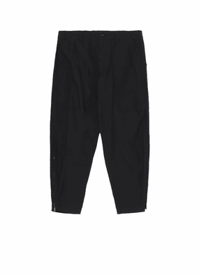 BLACK SCANDAL HERRINGBONE HEM ZIP PAINTER PANTS FourWayStretch Comfy Movement Fit