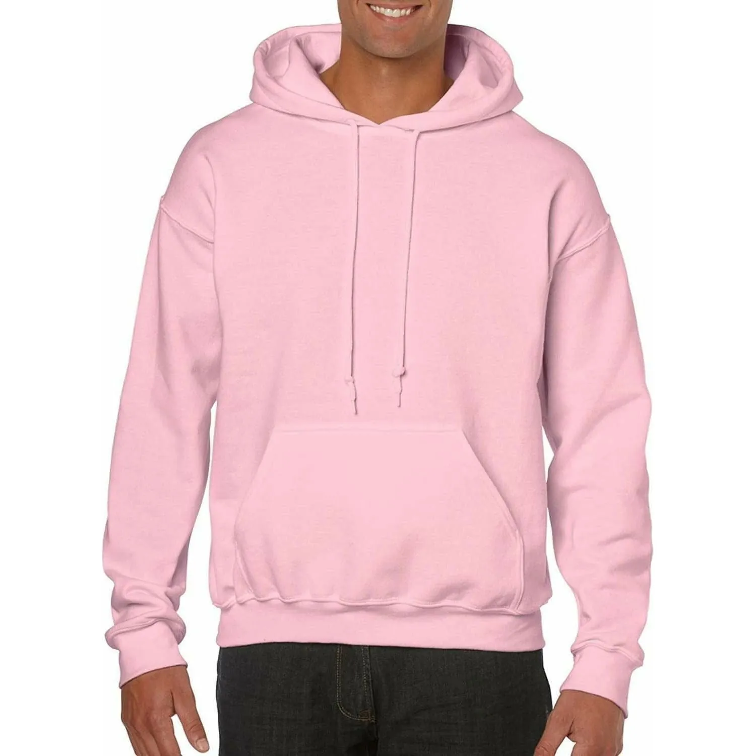 Blank Threads Classic Mens Hoody - Pink Embroidered Details Autumn Staple