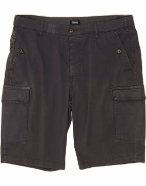 BLAUER Mens Cargo Shorts W38 XL Grey Cotton Street Ready