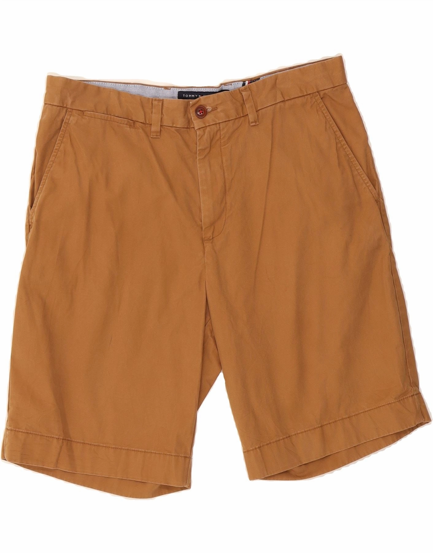 TOMMY HILFIGER Mens Classic Fit Chino Shorts W36 Large Brown Cotton Casual Active picnic clothes