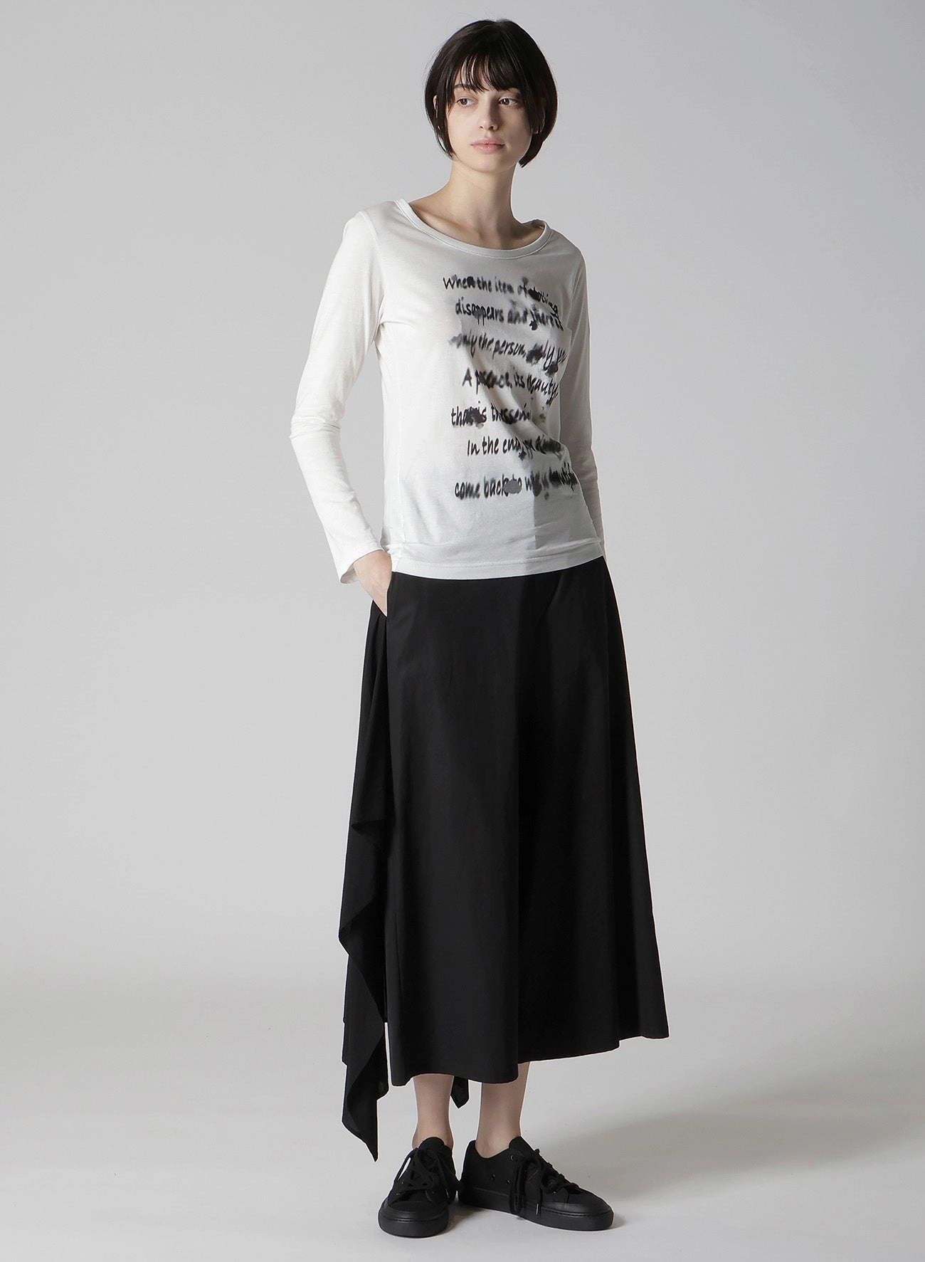 Denim finish Anti Odor Technology COTTON TWILL BACKSIDE DRAPED D PANTS