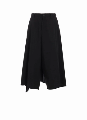 COTTON TWILL BACKSIDE DRAPED D PANTS Anti Slip Waistband